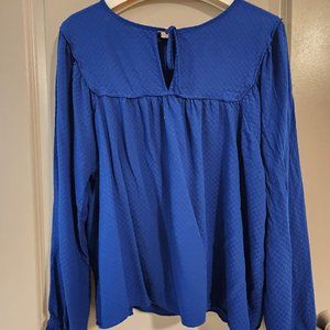 Loft Blue Blouse with ribbon